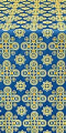 Bethlehem silk (rayon brocade) (blue/gold)