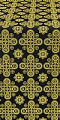 Bethlehem silk (rayon brocade) (black/gold)