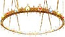 Single-level church chandelier (horos) - 24 lights