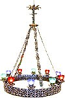 One-level church chandelier (horos) - 10 lights