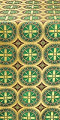 Posad Trinity metallic brocade (green/gold with claret)