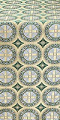Posad Trinity rayon brocade (green/gold with white)