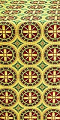 Posad Trinity rayon brocade (claret/gold with green)
