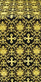 Vladimir Posad silk (rayon brocade) (black/gold)