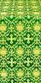 Vladimir Posad silk (rayon brocade) (green/gold)