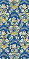 Radonezh silk (rayon brocade) (blue/gold)