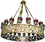 One-layer church chandelier (horos) - Zvenigorod (20 lights)