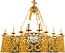 One-layer church chandelier (horos) - Oustyug (24 lights)