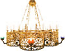 One-layer church chandelier (horos) - Arkhangelsk (30 lights)