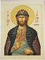 Icon: Holy Right-Believing Great Prince Alexander of Neva - AN01 (3.3''x4.7'' (8.5x12 cm))