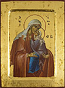 Icon: Holy Righteous Anna the Prophettes with the Most Holy Theotokos - 3060 (5.5''x7.1'' (14x18 cm))