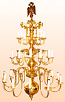 Orthodox Church three-level chandelier (36 lights)