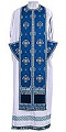 Epitrakhilion set - metallic brocade B (blue-silver)