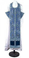 Epitrakhilion set - metallic brocade BG1 (blue-silver)