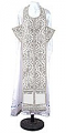 Epitrakhilion set - metallic brocade BG1 (white-silver)
