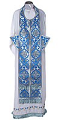 Epitrakhilion set - rayon brocade S2 (blue-silver)