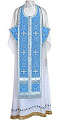 Epitrakhilion set - rayon brocade S3 (blue-silver)