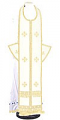 Epitrakhilion set - natural German velvet (white-gold)