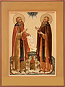 Icon: Holy Venerable Zosimas and Sabbatius of Solovki - O2
