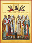 Icon: Synaxis of the Holy Hierarchs and Wonderworkers of Moscow - O