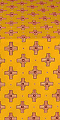 Bishop silk (rayon brocade) (yellow/gold with claret)
