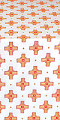 Bishop silk (rayon brocade) (white/gold with red)