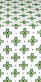 Bishop silk (rayon brocade) (white/gold with green)