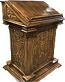 Double carved church lectern - U13