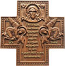 Wall carved cross with prayer