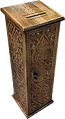 Carved church donation table - U2