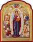 Icon for car: Most Holy Theotokos the Joy of All Who Sorrow - C57