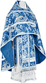 Old-Rite Russian Priest vestments - metallic brocade BG6 (blue-silver)