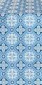 Gornen silk (rayon brocade) (blue/silver)