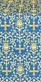 Adamant metallic brocade (blue/gold)