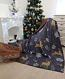 Christmas plaid Golden Deer with pillow