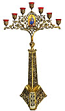 Church floor seven-branch candelabrum - A1912