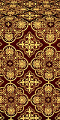 Pskov silk (rayon brocade) (claret/gold)