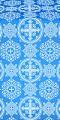 Carpathian silk (rayon brocade) (blue/silver)
