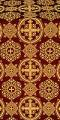 Carpathian silk (rayon brocade) (claret/gold)