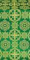Carpathian silk (rayon brocade) (green/gold)