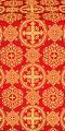 Carpathian silk (rayon brocade) (red/gold)
