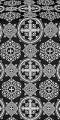 Carpathian silk (rayon brocade) (black/silver)
