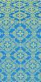 Kolomna posad silk (rayon brocade) (blue/gold)