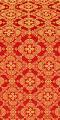 Kolomna posad silk (rayon brocade) (red/gold)