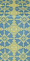 Ouglich silk (rayon brocade) (blue/gold)
