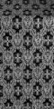 Seraphim silk (rayon brocade) (black/silver)