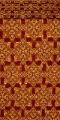 Smolensk Posad silk (rayon brocade) (claret/gold)