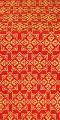 Smolensk Posad silk (rayon brocade) (red/gold)