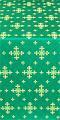 Belozersk silk (rayon brocade) (green/gold)
