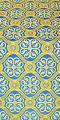 Poutivl' silk (rayon brocade) (blue/gold)